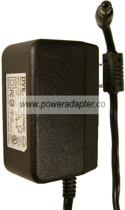 DVE DSA-0131F-05 US 13 AC ADAPTER 5Vdc 2.5A 2x5.5mm -( ) Used SW - Click Image to Close