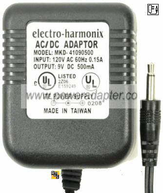 Electro-Harmonix MKD-41090500 AC ADAPTER 9V 500mA Power Supply - Click Image to Close