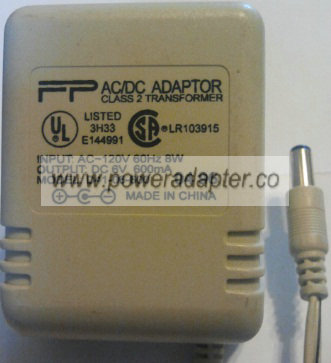 FP D41-06-600 AC ADAPTER 6V DC 600MA POWER SUPPLY - Click Image to Close