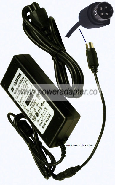 Finecom JS-12060-3K AC Adapter 12V 6A 4Pin Power supply Curtis - Click Image to Close