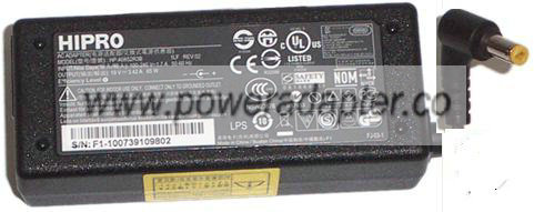 HIPRO HP-A0652R3B AC ADAPTER 19V 3.42A LAPTOP POWER SUPPLY Acer
