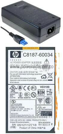 HP C8187-60034 AC Adapter 32Vdc 2500mA Astec AA24450L Printer 7 - Click Image to Close