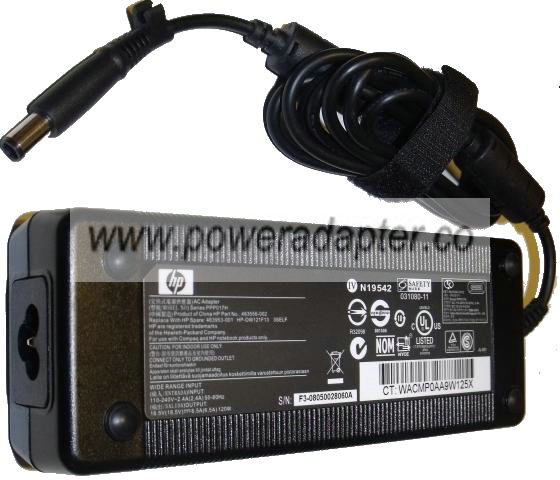 HP PPP017H AC ADAPTER 18.5V DC 6.5A 120W POWER SUPPLY 463556-002 - Click Image to Close