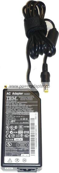 IBM 02K6808 AC ADAPTER 16VDC 3.5A NEW 2.6x5.5x11mm STRAIGHT - Click Image to Close