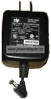 ZIP SSW5-7630 AC ADAPTER 5VDC 1A 04076201 POWER SUPPLY - Click Image to Close