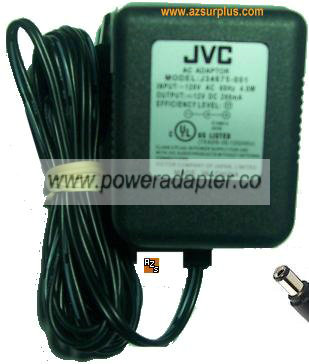 JVC J34675-001 AC ADAPTER 12VDC 200mA POWER SUPPLY HA-W600RF