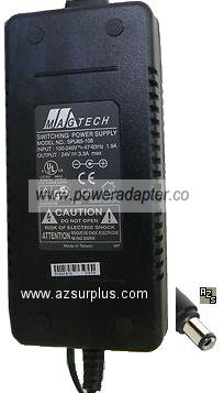 MAGTECH SPU65-108 AC ADAPTER 24VDC 80W 3.3A NEW -( )- 2.5x5.5m