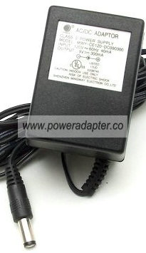 MINGWAY MWY-CE120-DC090300 AC ADAPTER 9VDC 300mA NEW - Click Image to Close