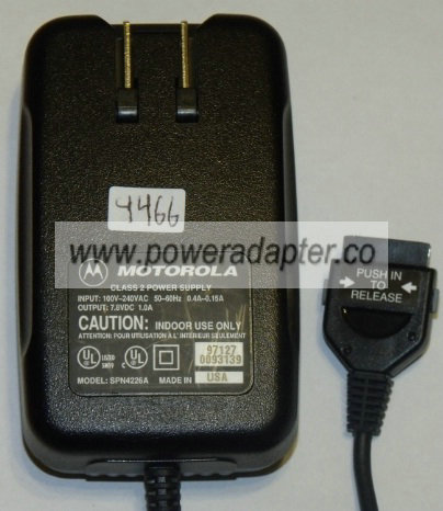 MOTOROLA SPN4226A AC ADAPTER 7.8VDC 1A NEW POWER SUPPLY - Click Image to Close
