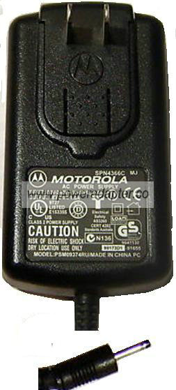 MOTOROLA SPN4366C AC ADAPTER 8V 1A CELL PHONE POWER SUPPLY I700 - Click Image to Close