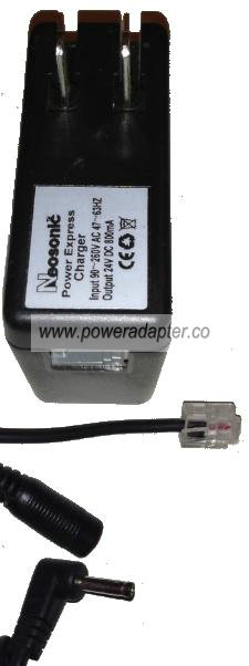 NEOSONIC POWER EXPRESS CHARGER AC ADAPTER 24V DC 800mA Used - Click Image to Close