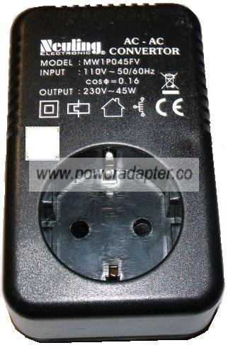 NEULING MW1P045FV REVERSE VOLTAGE AC CONVERTER FORIEGN 45W 230V - Click Image to Close