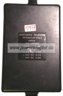 NORTHERN TELECOM NPS50220-05L1 AC ADAPTER 5VDC 1.5A NEW - Click Image to Close