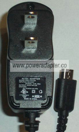 PRS-C24US5 AC DC ADAPTER 5V 0.5A POWER SUPPLY - Click Image to Close