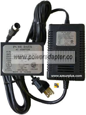 Pure Data AE-8618A 5288000600 AC ADAPTER 18VAC 2.2A 5Pin Class 2 - Click Image to Close