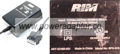 RIM SPS-015 AC ADAPTER ITE POWER SUPPLY - Click Image to Close