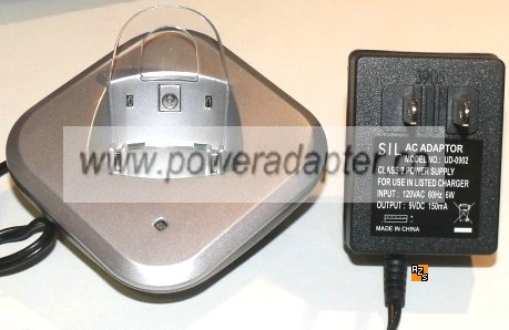 SIL UD-0902 AC ADAPTER 9VDC 150mA NEW CLASS 2 POWER SUPPLY 120V
