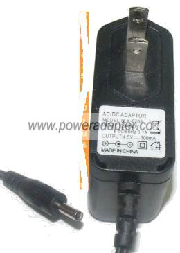 SLK-0705 AC DC ADAPTER 4.5V 300mA CELLPHONE CHARGER CLASS 2 POWE - Click Image to Close