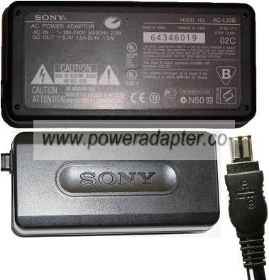 SONY AC-L10B AC ADAPTER 8.4VDC 1.5A Charger POWER SUPPLY Camcord