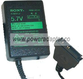 SONY PEGA-AC510 AC ADAPTER 5.7V 800mA POWER SUPPLY for Clie PDA