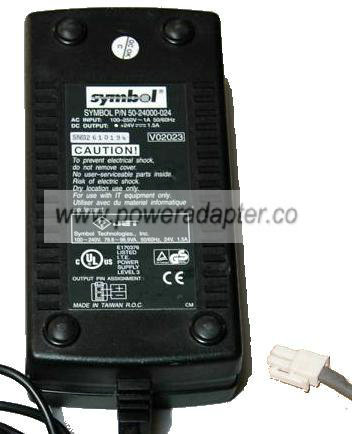 SYMBOL 50-24000-024 AC DC ADAPTER 24V 1.5A POWER SUPPLY