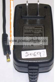 Shenzhen KZ1201500 AC ADAPTER 12VDC 1.5A SWITCHING POWER SUPPLY - Click Image to Close