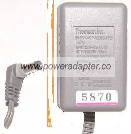 THOMSON 5-2748 AC DC ADAPTER 7.5V 150mA TELEPHONE POWER SUPPLY - Click Image to Close
