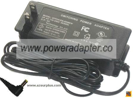 Technology GFP241DA-0930EW AC Adapter 9.5VDC 3A SWITCHING Power - Click Image to Close