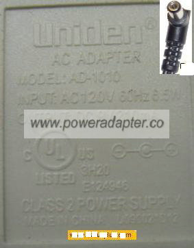 UNIDEN AD-1010 AC ADAPTER 9VDC 210mA CORDLESS PHONE POWER SUPPLY - Click Image to Close