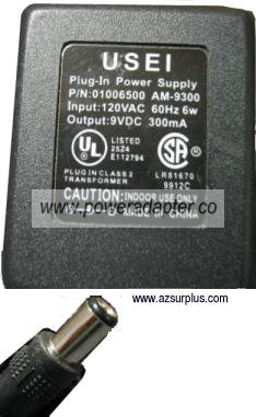 USEI AM-9300 AC ADAPTER 5VDC 1.5A AC ADAPTER PLUG-IN CLASS 2 TRA - Click Image to Close