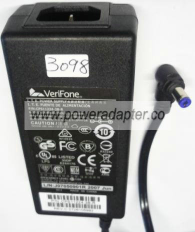 VERIFONE AU-79A0n AC ADAPTER 12Vdc 2A 2x5.5mm -( ) Used 100-240v - Click Image to Close
