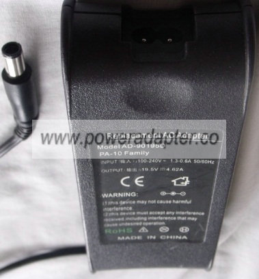 AD-90195D REPLACEMENT AC ADAPTER 19.5V DC 4.62A POWER SUPPLY - Click Image to Close