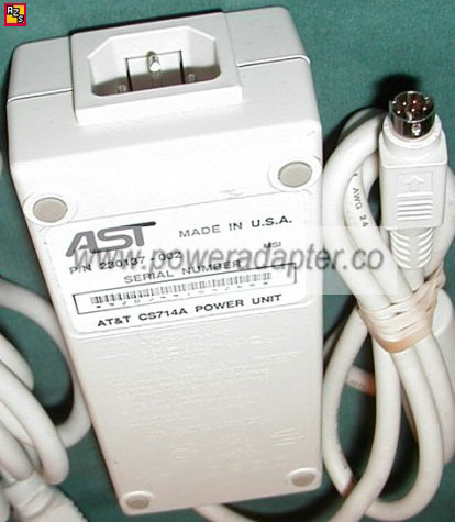 AST 230137-002 AC ADAPTER 5.2VDC 3A 7.5VDC 0.4A POWER SUPPLY CS7 - Click Image to Close