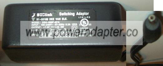 BUSLINK DSA-009F-07A AC ADAPTER 7.5VDC 1.2A POWER SUPPLY - Click Image to Close