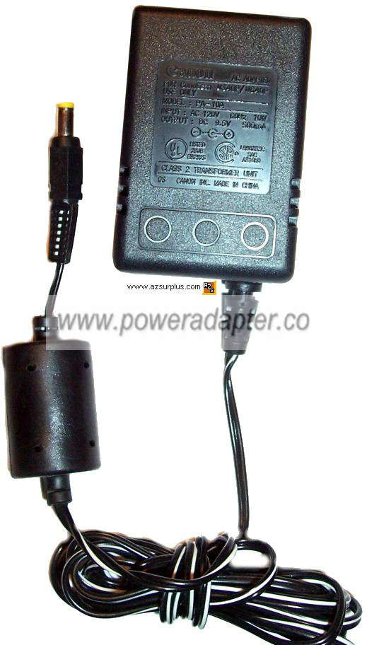 CANON PA-10A AC ADAPTER 9.5VDC 300mA FOR CanoScan N340P/N640P - Click Image to Close