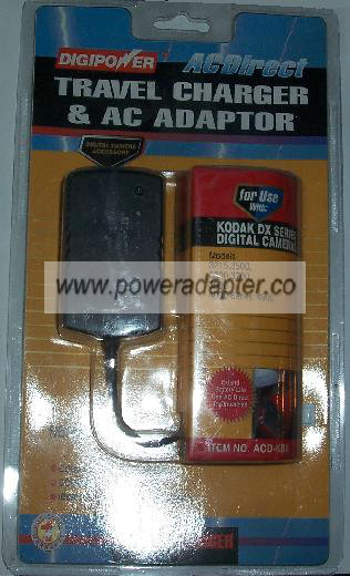 DIGIPOWER ACD-KDX AC ADAPTER 3.4Vdc 2.5A 15Pins TRAVEL CHARGER K - Click Image to Close