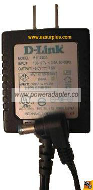 D-LINK AD-12S05 AC ADAPTER 5V DC 2.5A POWER SUPPLY FOR D-LINK DI - Click Image to Close