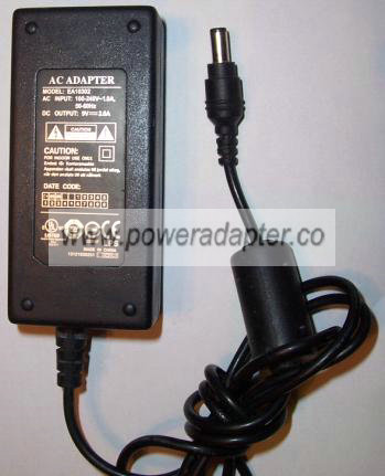 EA10302 AC ADAPTER 9V 3A Power Supply FOR AUDIO AND VIDEO - Click Image to Close