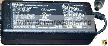 EPSON A181B AC ADAPTER DC 15.2V 1200mA ITE POWER SUPPLY ADP-18KB - Click Image to Close