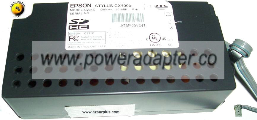 EPSON EPS-112 POWER SUPPLY 42Vdc 120V 0.4A STYLUS CX5000 C231B - Click Image to Close