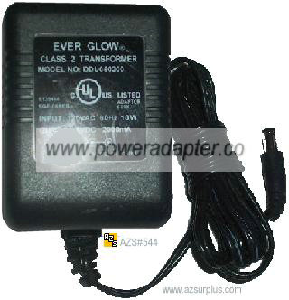 EVER GLOW DDU50200 AC ADAPTER 5VDC 200mA POWER SUPPLY