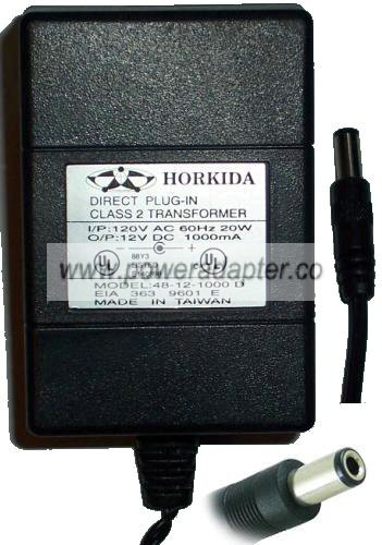 HORKIDA 48-12-1000 D AC DC ADAPTER 12V 1A POWER SUPPLY EIA 363 9 - Click Image to Close