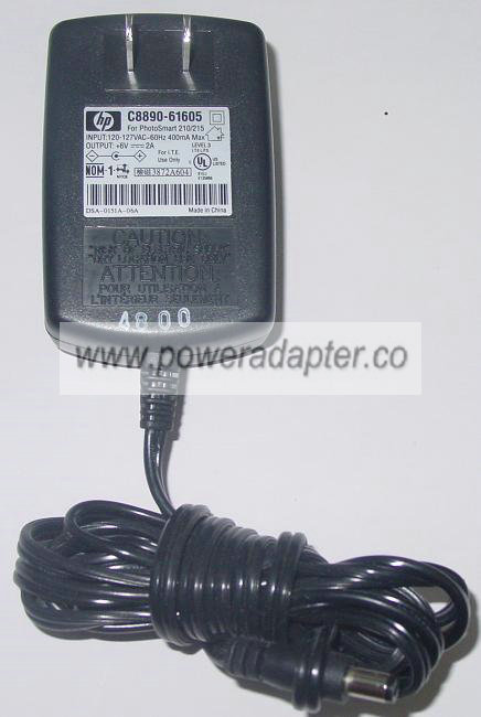 HP C8890-61605 AC ADAPTER 6VDC 2A POWER SUPPLY PHOTOSMART 210 - Click Image to Close