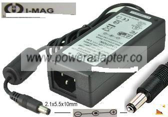 I-MAG IM120EU-400D AC ADAPTER 12VDC 4A -( )- 2x5.5mm 100-240Vac - Click Image to Close