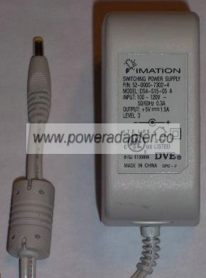 IMATION DSA-S15-05 A AC DC ADAPTER 5V 1.5A POWER SUPPLY - Click Image to Close