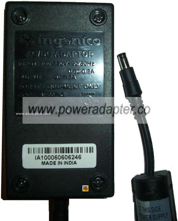 INGENICO AC ADAPTER 9VDC 2A 812 Credit Card Terminal power suppl - Click Image to Close