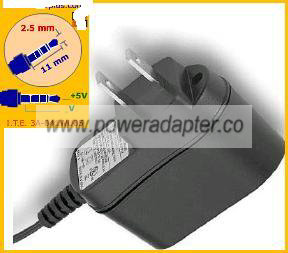 ITE 3A-041WU05 AC ADAPTER 5VDC 1A 100-240V 50-60Hz 5W CHARGER P - Click Image to Close