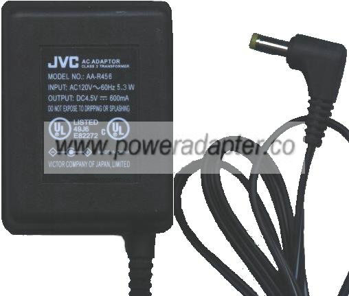 JVC AA-R4513 AC ADAPTER 4.5V 600MA CLASS 2 TRANSFORMER Power Sup