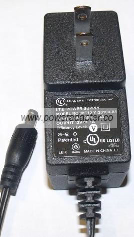 LEI MT12-Y120100-A1 AC ADAPTER 12VDC 1A WALLMOUNT DIRECT PLUG IN
