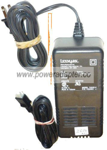 Lexmark 7202C-3 AC ADPTER 5VDC 1.5A 3Pin Printer 1333561 POWER M - Click Image to Close